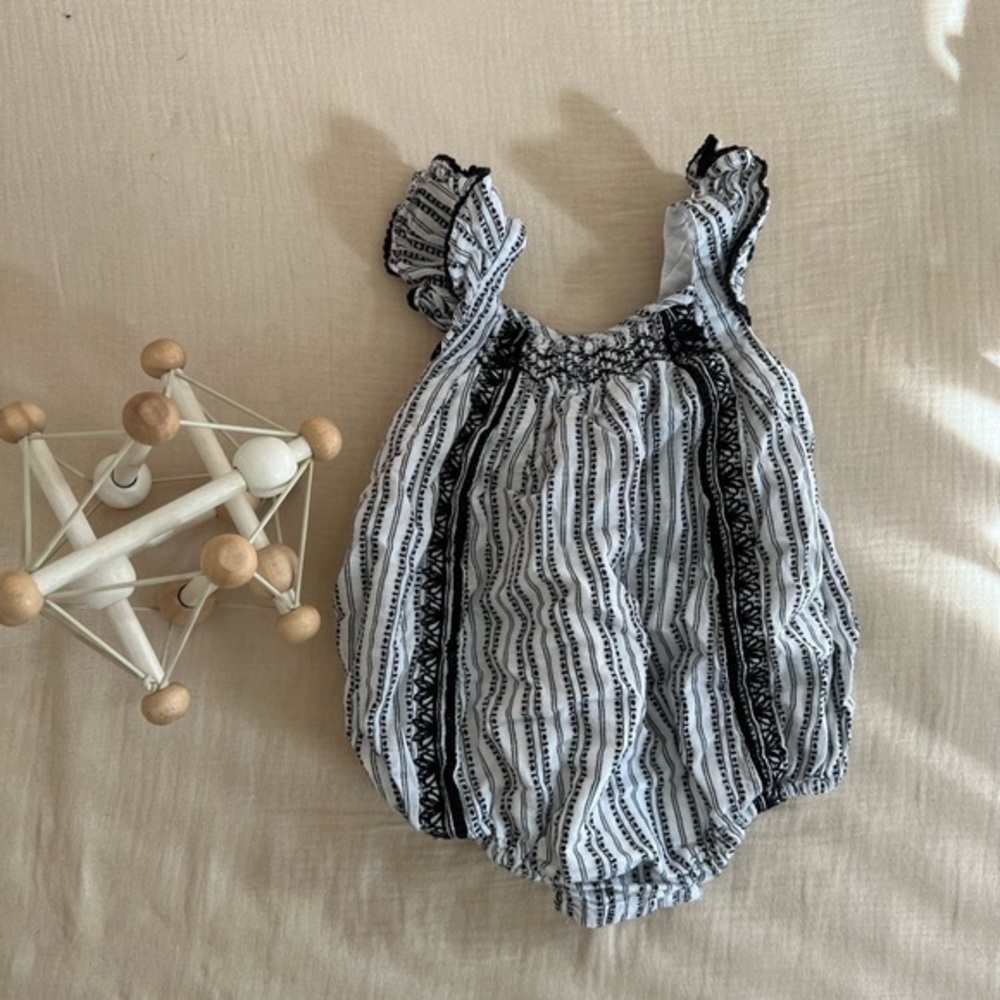 Max Studio Embroidered Bubble Onsie